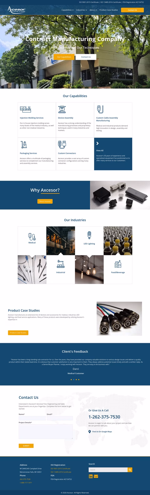 Axcesor Homepage 1440px