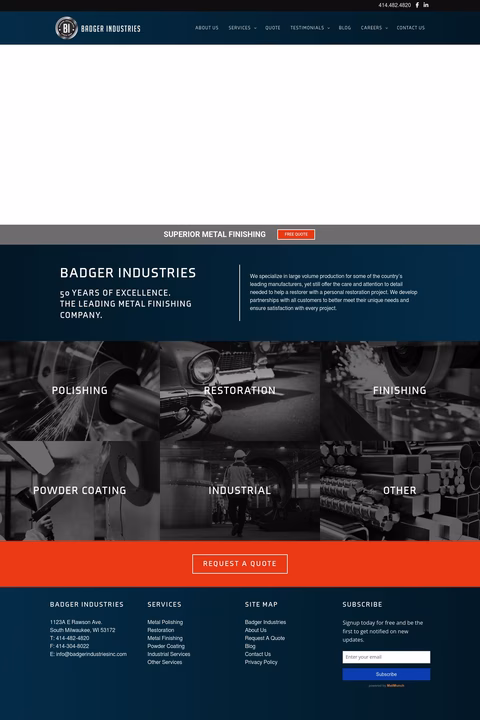 Badger-Metal-Finishing Homepage 1440px