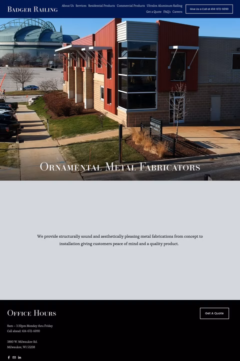 Badger-Railing Homepage 1440px