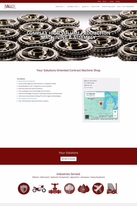 Basin-Precision Homepage 1440px