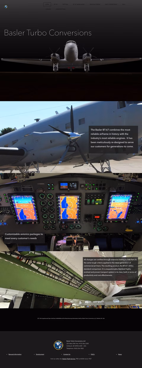 Basler-Turbo-Conversions Homepage 1440px