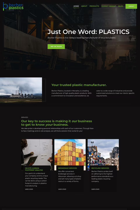 Becher-Plastics Homepage 1440px