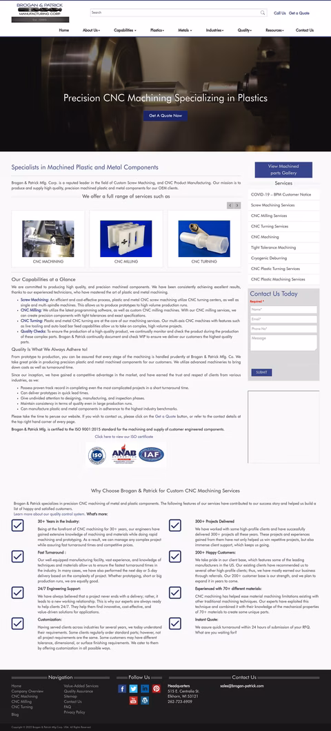 Brogan-Patrick-Manufacturing Homepage 1440px