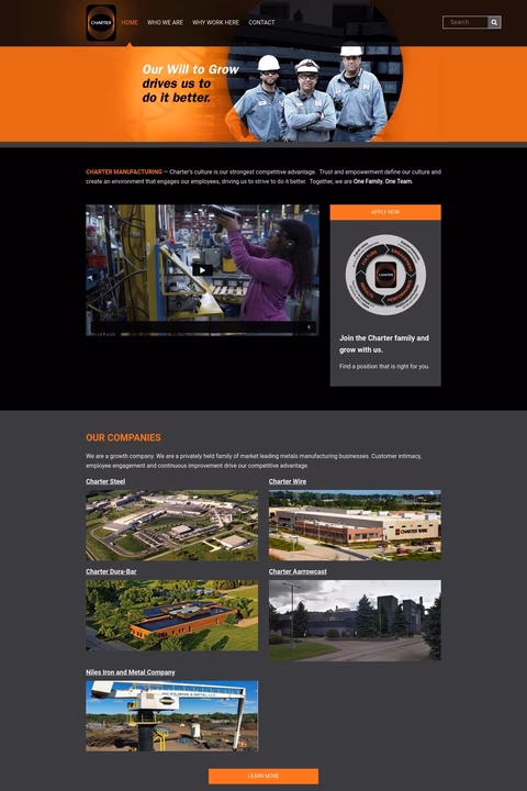 Charter-Manufacturing-Co Homepage 1440px