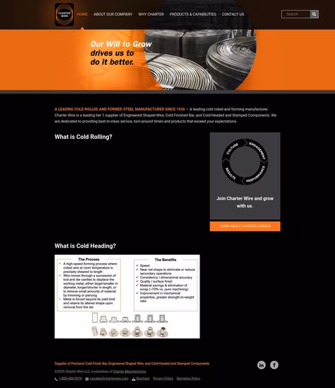 Charter-Wire Homepage 1440px