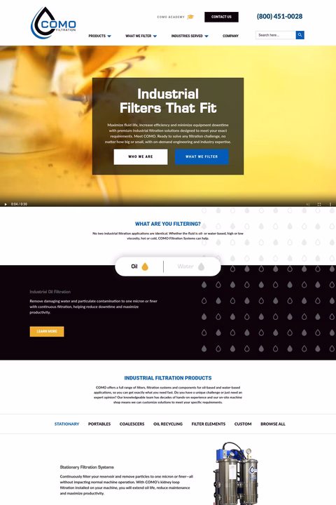Como-Filtration-Systems Homepage 1440px