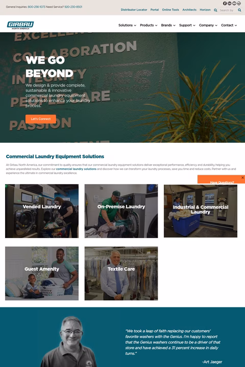 Continental-Girbau Homepage 1440px