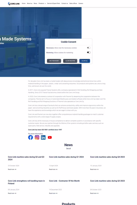 Core-Link Homepage 1440px