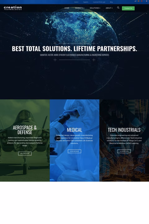 Creation-Technologies Homepage 1440px