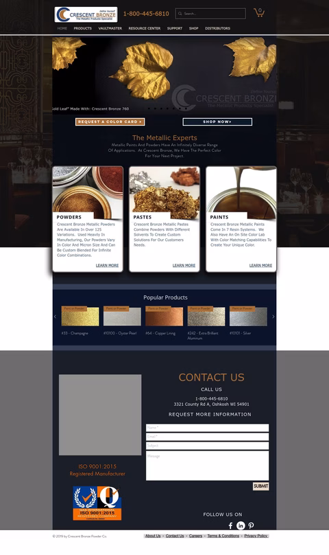 Crescent-Bronze-Powder-Co Homepage 1440px