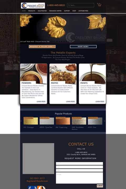 Crescent-Bronze-Powder-Co Homepage 1440px
