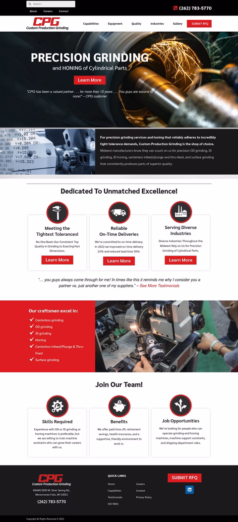 Custom-Production-Grinding Homepage 1440px