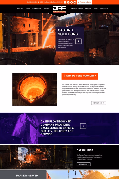 De-Pere-Foundry Homepage 1440px