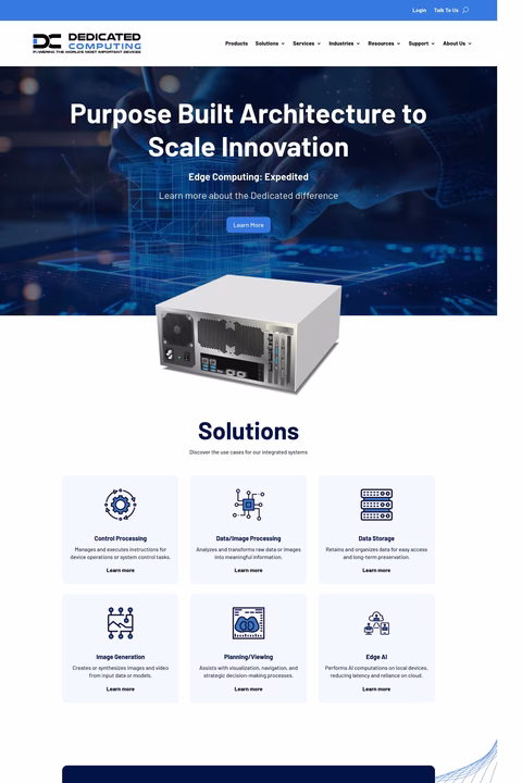 Dedicated-Computing Homepage 1440px