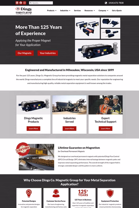 Dings-Co-Magnetic-Group Homepage 1440px