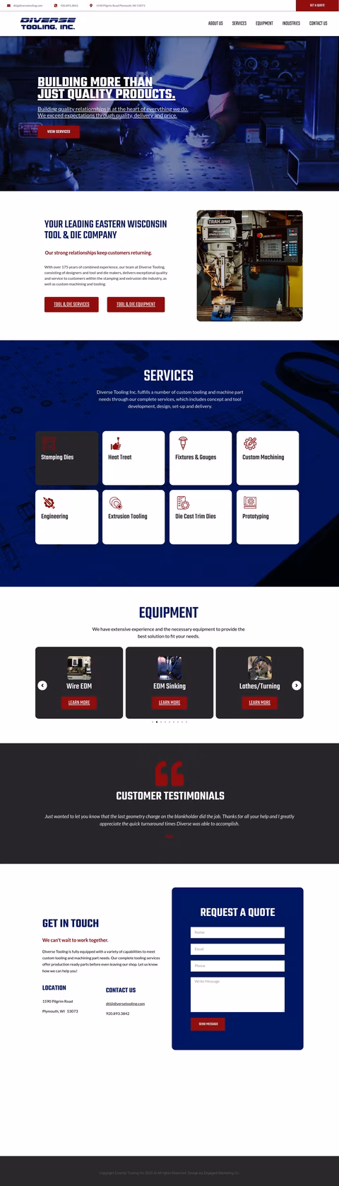 Diverse-Tooling Homepage 1440px