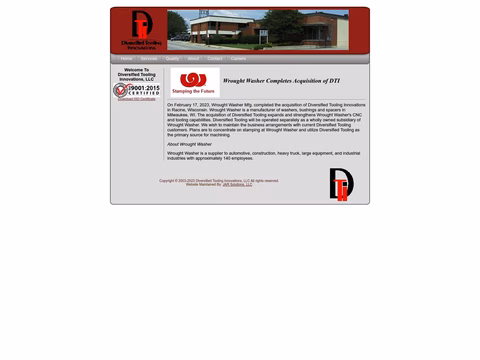 Diversified-Tooling-Innovation Homepage 1440px