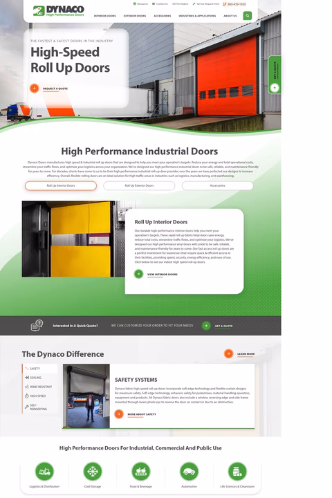 Dynaco-Doors Homepage 1440px