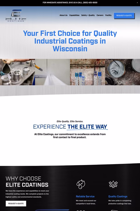 Elite-Coatings Homepage 1440px
