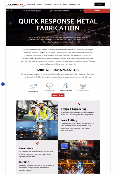 Fabrifast Homepage 1440px