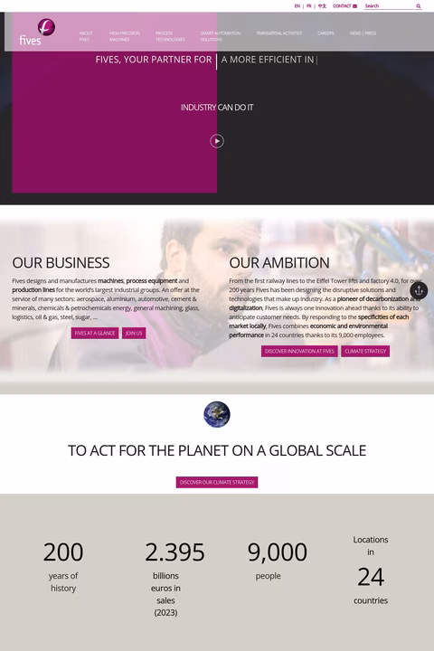 Fives-Group Homepage 1440px
