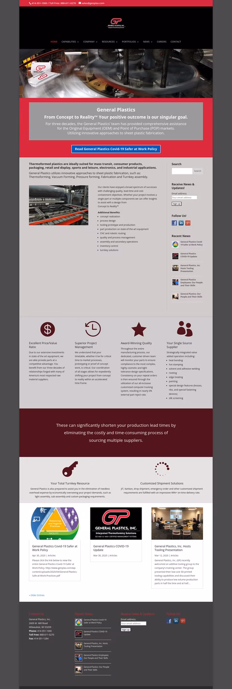 General-Plastics Homepage 1440px