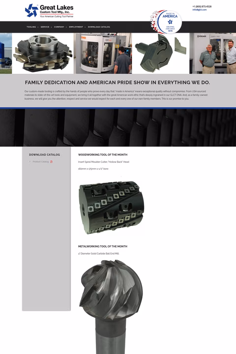 Great-Lakes-Custom-Tool Homepage 1440px