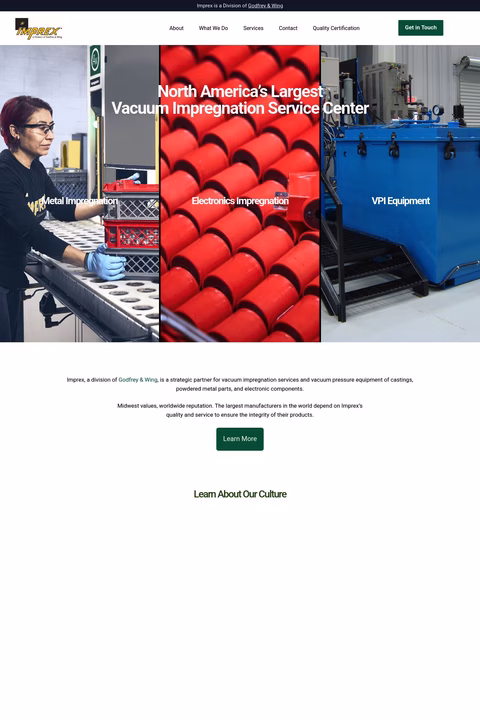 Imprex Homepage 1440px