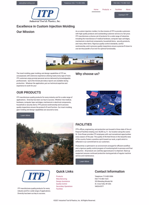 Industrial-Tool-Plastics Homepage 1440px