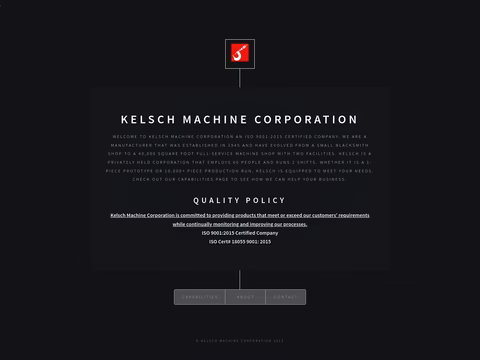 Kelsch-Machine-Corporation Homepage 1440px