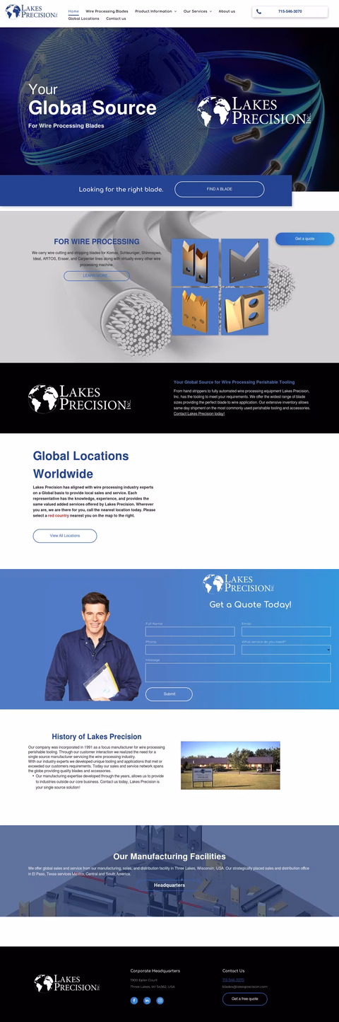 Lakes-Precision Homepage 1440px