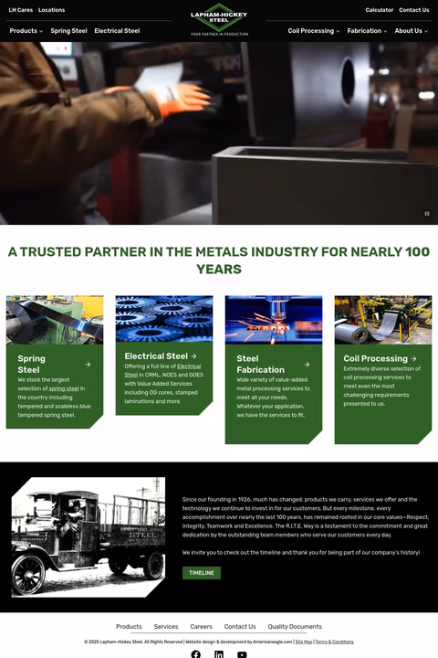 Lapham-Hickey-Steel Homepage 1440px