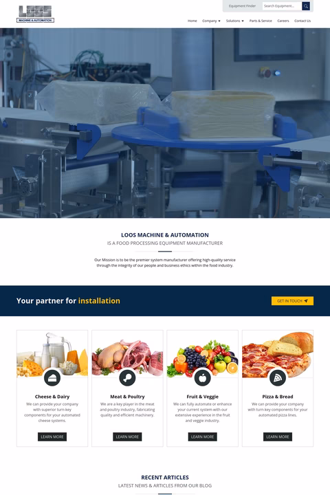 Loos-Machine-Automation Homepage 1440px