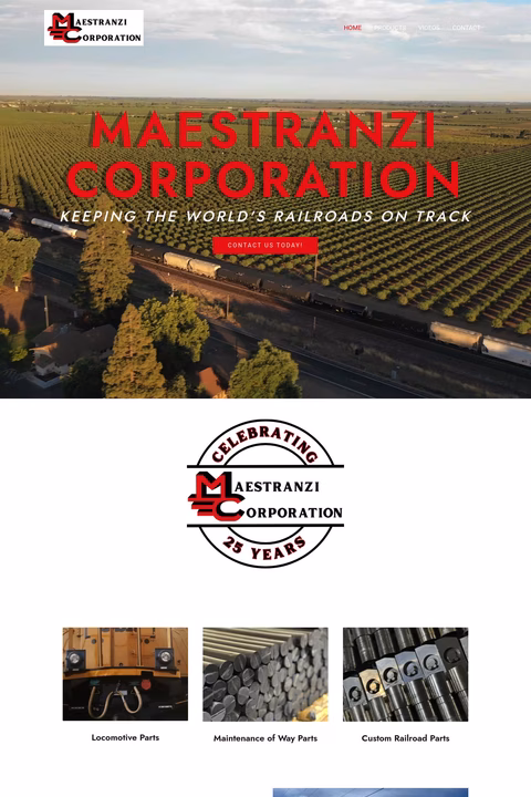 Maestranzi-Corporation Homepage 1440px