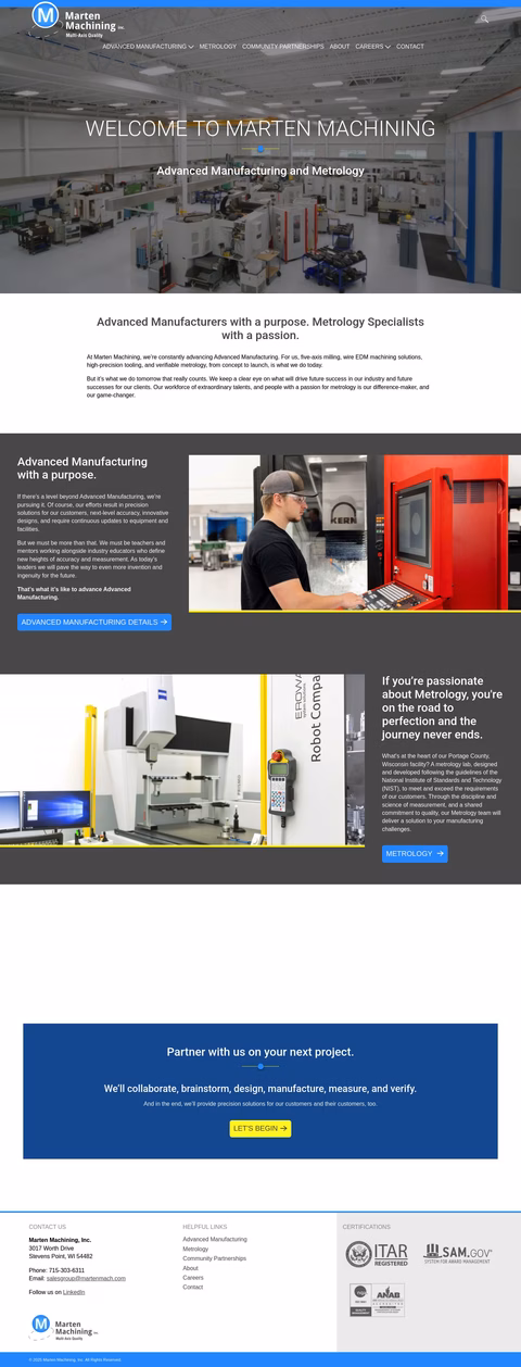 Marten-Machining Homepage 1440px