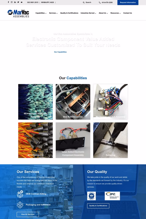 Marvac-Assemblies Homepage 1440px
