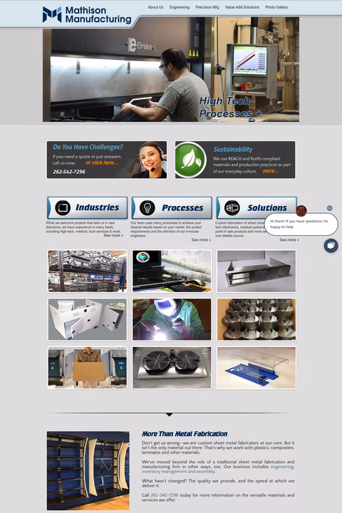 Mathison-Manufacturing Homepage 1440px