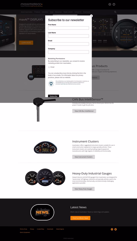 Maximatecc Homepage 1440px