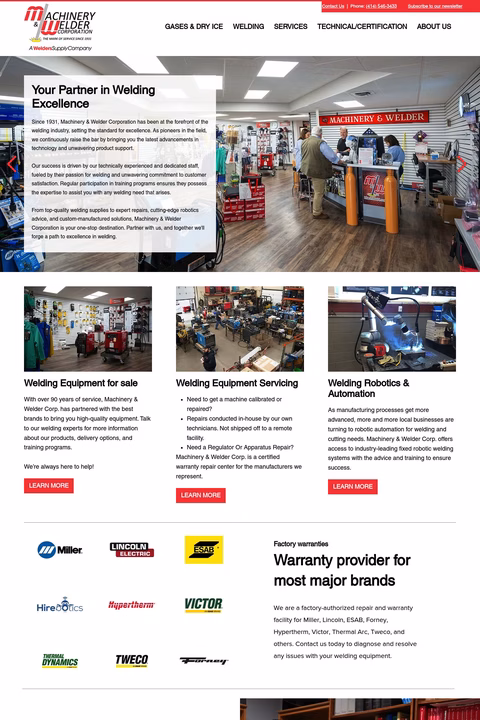 Milwaukee-Machine-Works Homepage 1440px