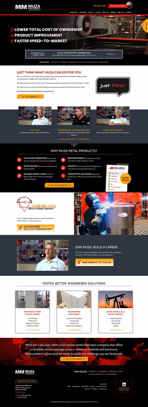 Muza-Metal-Products Homepage 1440px