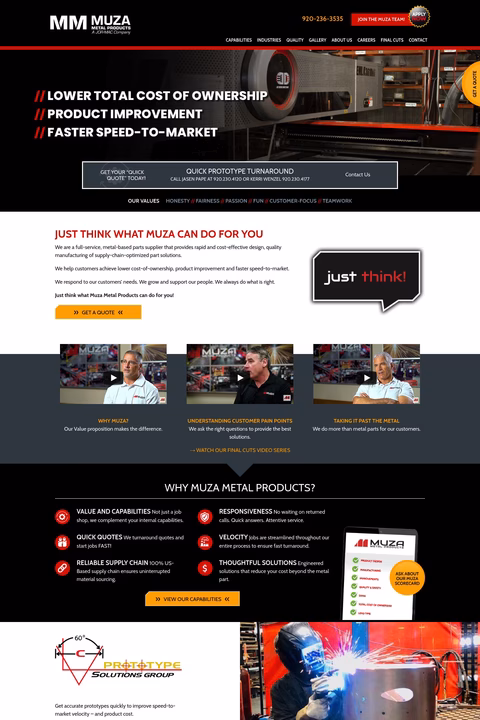 Muza-Metal-Products Homepage 1440px