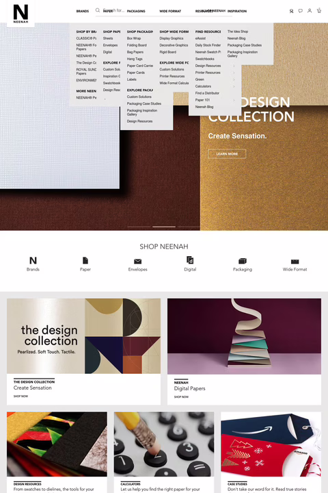 Neenah-Paper Homepage 1440px