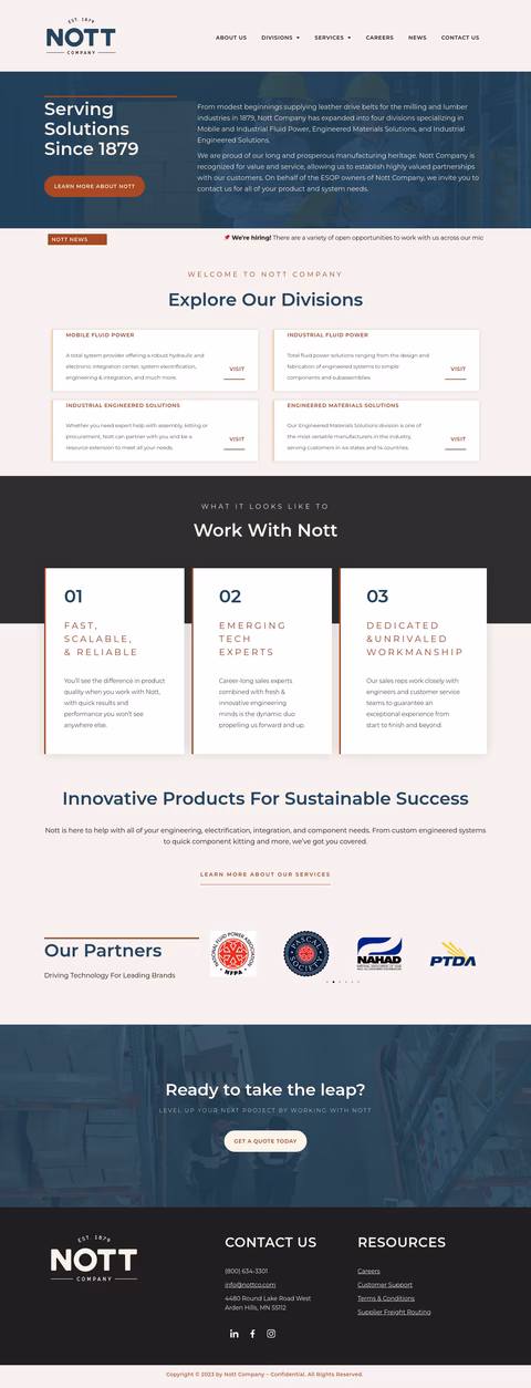 Nott-Company Homepage 1440px