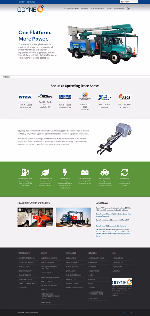 Odyne-Systems Homepage 1440px