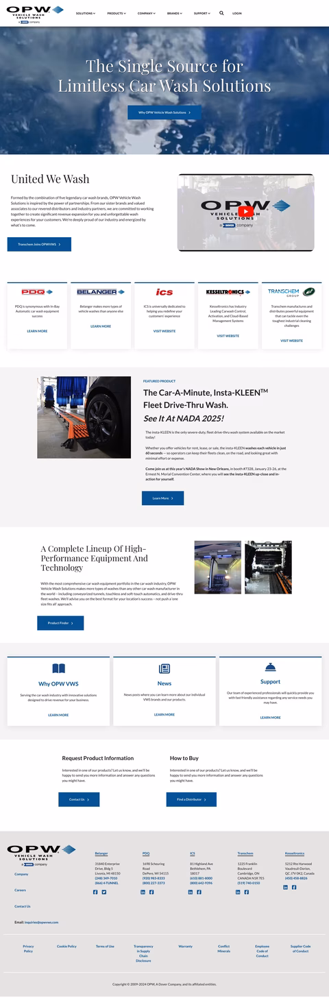Opw-Vehicle-Wash-Solutions Homepage 1440px