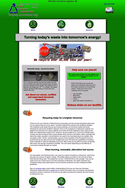Pellet-America Homepage 1440px