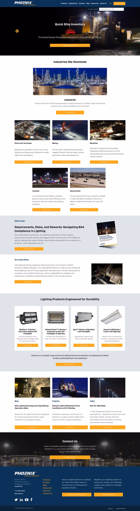 Phoenix-Lighting Homepage 1440px