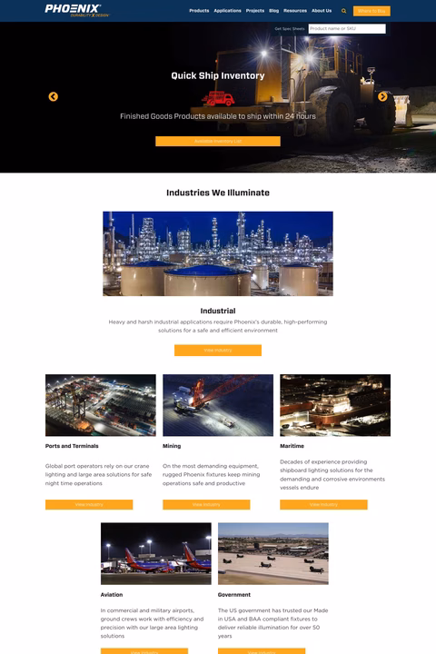 Phoenix-Lighting Homepage 1440px