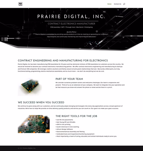 Prairie-Digital Homepage 1440px