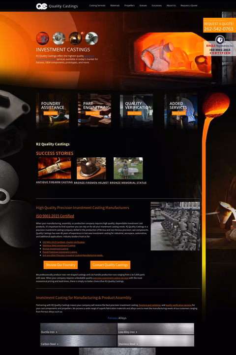 Quality-Castings Homepage 1440px